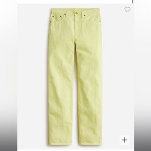 J Crew Slouchy-straight garment-dyed dad jean in Lemon Sorbet‎